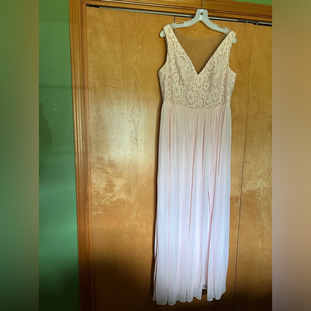 David’s Bridal bridesmaid dress - floor length - Petal - sz 16
